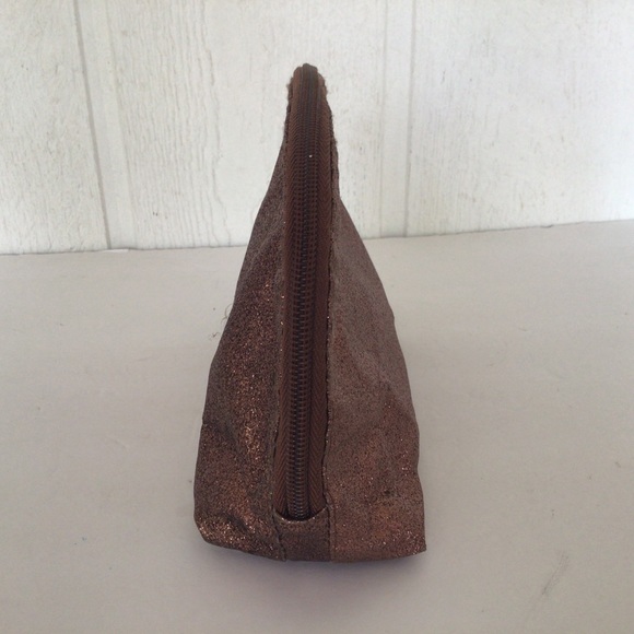 STILA BROWN GLITTER DOME MAKEUP COSMETIC BAG NWT - Picture 7 of 12